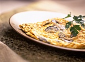 Truffle omelette with fresh parsley