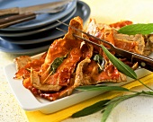 Saltimbocca alla romana (Veal escalopes with sage and ham)