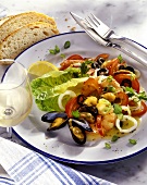 Mediterranean seafood salad