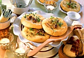Potato pies with walnuts for Christmas