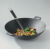 Asian vegetables in wok