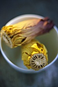 Dried Chinese water lilies in small bowl