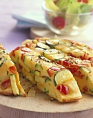 Frittata with courgettes and tomatoes