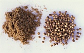 Coriander seeds and ground coriander