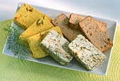 Tofu slices with vegetables, curry and spices