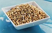 Buckwheat in a white bowl (gluten-free)