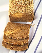 Wholemeal bread with three slices of bread