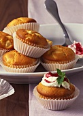 Pear muffins with cranberry cream