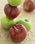 Red and green apples