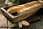Garlic baguettes with thyme