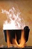 Steaming cauldron