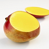 Fresh mango, a piece cut off