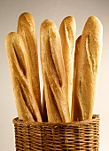 Baguettes in basket