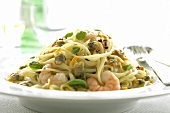 Linguine with seafood