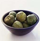 Tomatillos in bowl