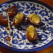 Dates stuffed with marzipan