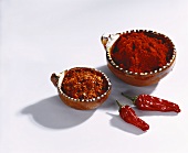Chili powder and dried chili peppers