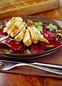 Beetroot salad with chicken breast