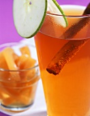 Hot Norman: apple juice punch with brandy, cinnamon & ginger