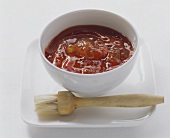 Barbecue marinade of ketchup with apricot jam
