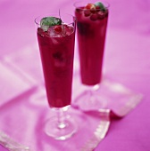 Two glasses of redcurrant and cranberry soda