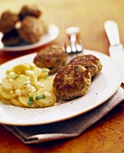 Rissoles with potato salad