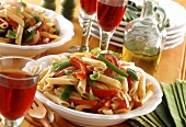 Pasta salad with peppers