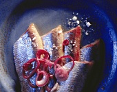 White herrings with spicy vinaigrette