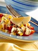 Tuna salad with pepper and egg
