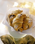 Nut and chocolate crescents