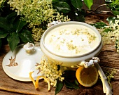 Milk soup with elderflowers