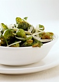 Roast Brussels sprouts with Parmesan