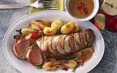Veal fillet with apple crust