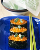 Kakomi sushi with caviare