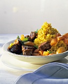 Lamb pilau with apricots and carrots