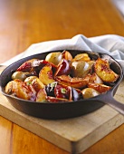 Fried fruit in the pan