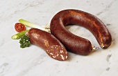 Black pudding, piece and ring