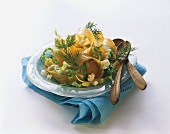 Carrot salad with sheep's cheese and dill