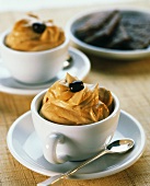Coffee mousse in a cup