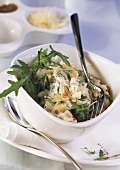 Tender Wheat risotto with rocket and gorgonzola
