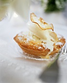 Apple tart with vanilla ice cream