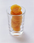 Dried apricots in jar