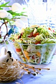 Colourful vegetable salad for Easter
