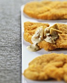 Jägerschnitzel (pork escalope) with mushroom sauce