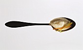 Semolina dumpling on spoon