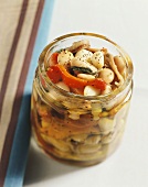 Pickled white beans with chillies