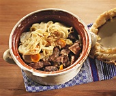 Baeckeoffe (meat and vegetable stew, Alsace, France)