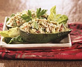 Avocado stuffed with crabmeat (Antilles)