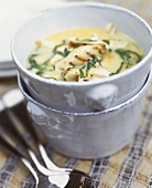 Chicken soup with ginger and coconut