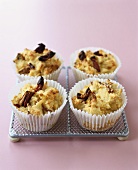 Cherry and date muffins (gluten-free) in paper cases